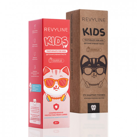 Зубная паста Revyline Kids Клубника, 60 г