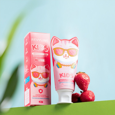 Зубная паста Revyline Kids Клубника, 60 г