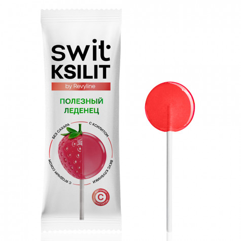Леденцы на палочке Swit by Revyline Ksilit Mix с витамином С, 8 шт.